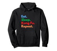 Eat Sleep Kung Fu Repetir Kung Fu Estudiantes, Entrenadores y Amantes Sudadera con Capucha