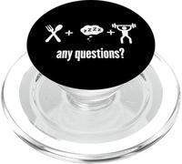 Eat, Sleep, Lift Weights, Questions - Funny Gym Workout Gear PopSockets PopGrip para MagSafe