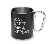 Eat Sleep MMA Repeat Mixed Martial Arts - Mosquetón de metal con asa para acampar