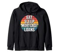 Eat Sleep Mortgage Loans Broker Real Estate Routine - Sudadera con Capucha