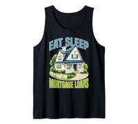 Eat Sleep Mortgage Loans Rutina de bienes raíces de Broker Camiseta sin Mangas