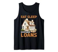 Eat Sleep Mortgage Loans Rutina de bienes raíces de Broker - Camiseta sin Mangas
