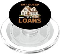 Eat Sleep Mortgage Loans Rutina de bienes raíces de Broker - PopSockets PopGrip para MagSafe