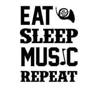 Eat Sleep Music Repeat 01 A4 Poster on Canvas - Inspirador Motivacional Arte de la pared Vida diaria Cita alentadoras frases cortas famosas palabras inspiradoras mensajes de esperanza espiritual refr