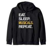 Eat Sleep Musical Repeat Broadway Theatre Sudadera con Capucha