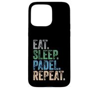 Eat Sleep Padel Repeat Funny Sports Player Cita Vintage Carcasa para iPhone 15 Pro MAX
