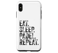 Eat Sleep Padel Repeat Funny Sports Player Cita Vintage Carcasa para iPhone XS MAX