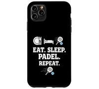 Eat Sleep Padel Repetir Deportes Equipo Jugadores Entrenador Diseño Carcasa para iPhone 11 Pro MAX