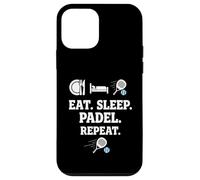 Eat Sleep Padel Repetir Deportes Equipo Jugadores Entrenador Diseño Carcasa para iPhone 12 Mini