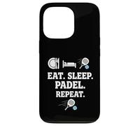 Eat Sleep Padel Repetir Deportes Equipo Jugadores Entrenador Diseño Carcasa para iPhone 13 Pro