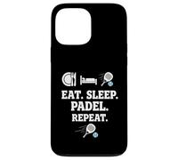 Eat Sleep Padel Repetir Deportes Equipo Jugadores Entrenador Diseño Carcasa para iPhone 13 Pro MAX