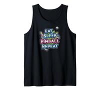 Eat Sleep Pinball Repeat Arcade Gaming Fan Design Camiseta sin Mangas