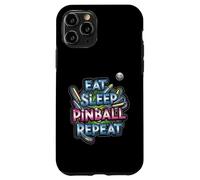 Eat Sleep Pinball Repeat Arcade Gaming Fan Design Carcasa para iPhone 11 Pro