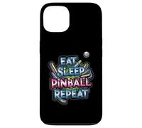 Eat Sleep Pinball Repeat Arcade Gaming Fan Design Carcasa para iPhone 13
