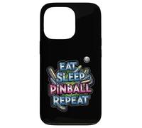 Eat Sleep Pinball Repeat Arcade Gaming Fan Design Carcasa para iPhone 13 Pro