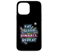 Eat Sleep Pinball Repeat Arcade Gaming Fan Design Carcasa para iPhone 13 Pro MAX