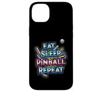 Eat Sleep Pinball Repeat Arcade Gaming Fan Design Carcasa para iPhone 14 Plus
