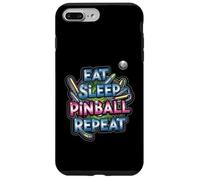 Eat Sleep Pinball Repeat Arcade Gaming Fan Design Carcasa para iPhone 7 Plus/8 Plus