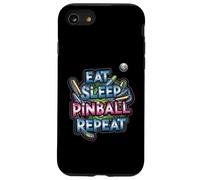 Eat Sleep Pinball Repeat Arcade Gaming Fan Design Carcasa para iPhone SE (2020) / 7/8