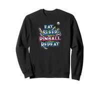 Eat Sleep Pinball Repeat Arcade Gaming Fan Design Sudadera