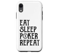 Eat Sleep Poker Repeat, diseño de fichas vintage, estilo juego de cartas Carcasa para iPhone XR