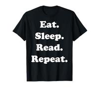 Eat Sleep Read Repeat Book Enthusiast Camiseta