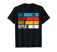 Eat Sleep Root Repeat Linux Coder Git Hacker de código Abierto Camiseta