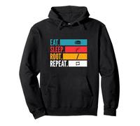 Eat Sleep Root Repeat Linux Coder Git Hacker de código Abierto Sudadera con Capucha