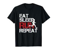 Eat Sleep Run Repeat Track & Field Running Camiseta Camiseta