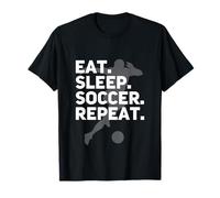 Eat Sleep Soccer Repeat - USA Football Fan Boy Girl Hombres Mujeres Camiseta