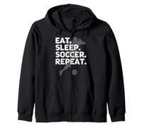 Eat Sleep Soccer Repeat - USA Football Fan Boy Girl Hombres Mujeres Sudadera con Capucha