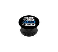 Eat Sleep Swim Repeat, Divertido Amante de la natación PopSockets PopGrip Adhesivo