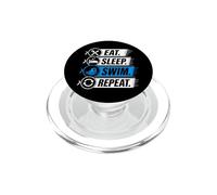 Eat Sleep Swim Repeat, Divertido Amante de la natación PopSockets PopGrip para MagSafe