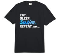 Eat Sleep Swim Repeat, Divertido Nadador Comfort Colors Adult Heavyweight T-Shirt