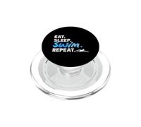 Eat Sleep Swim Repeat, Divertido Nadador PopSockets PopGrip para MagSafe
