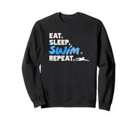 Eat Sleep Swim Repeat, Divertido Nadador Sudadera