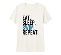 Eat Sleep Swim Repeat Funny Swimming Water Sport Nadador Camiseta Premium