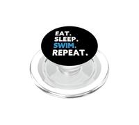 Eat Sleep Swim Repite natación Divertida PopSockets PopGrip para MagSafe