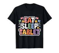Eat Sleep Tablet Broma de Kid Tech Kid de Pantalla - Camiseta gráfica económica