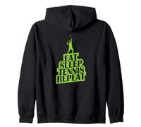 Eat Sleep Tennis Repite día tras día en la cancha Sudadera con Capucha