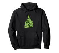 Eat Sleep Tennis Repite día tras día en la cancha Sudadera con Capucha