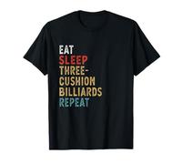 Eat Sleep Three-Cushion Billiards Repeat Funny Player I Camiseta