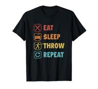 Eat Sleep Throw Repeat Frisbee Golf Cesta Disco de Golf Camiseta gráfica económica