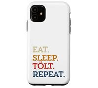 Eat Sleep Tölt Repeat Icelandic Pony Horse Retro Mujeres Niñas Carcasa para iPhone 11