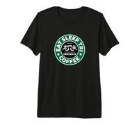 Eat Sleep Tri Coffee Swim Bike Run Triatleta Triatlón Camiseta Premium