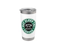 EAT SLEEP TRI Coffee Swim Bike Run Triatleta Triatlón Vaso térmico de acero inoxidable de doble pared