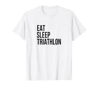 Eat Sleep Triathlon Swim Bike Run Triatleta Tri Inspired Camiseta gráfica económica