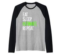 Eat Sleep Ultimate Repeat - Funny Frisbee Camiseta Manga Raglan