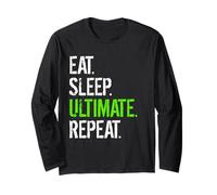 Eat Sleep Ultimate Repeat - Funny Frisbee Manga Larga