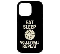 Eat Sleep Volleyball Repeat Funny Player Atleta Diseño Carcasa para iPhone 14 Pro MAX